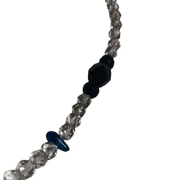 Vintage Deco Hippy Necklace Strand Colofrul Art Glass Bead Dangle Pendant 29" - Picture 7 of 7